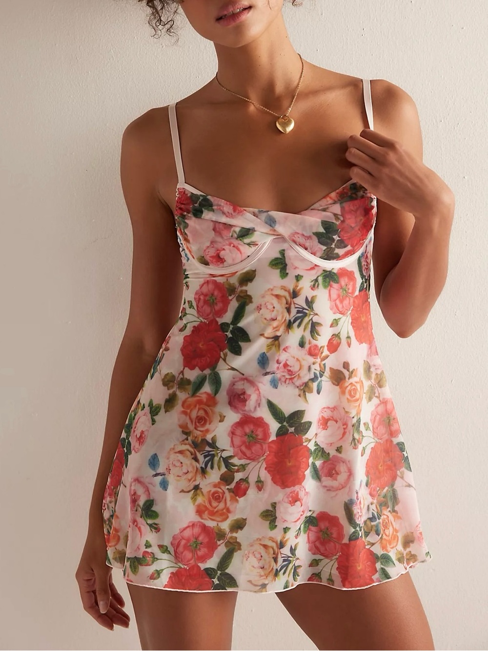 NWT Kat The Label Isla Slip in Rose